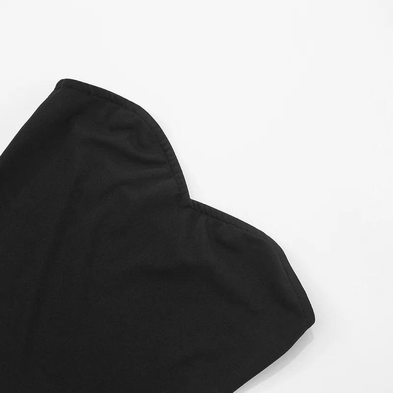 Strapless Polka Dot A-Line Mini Dress