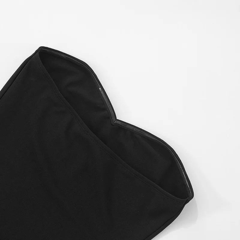 Strapless Polka Dot A-Line Mini Dress